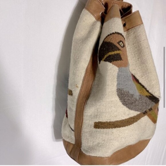 Vintage Boho Bird Hobo Bag Backpack Shoulder Bag - Picture 6 of 16